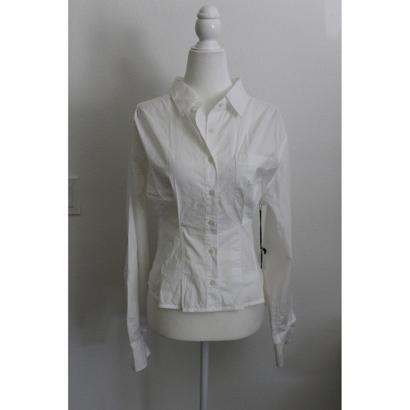 Citizens Of Humanity Tops - Citizens of Humanity Francis Corset Shirt White Button Down Women's Size S NWT
